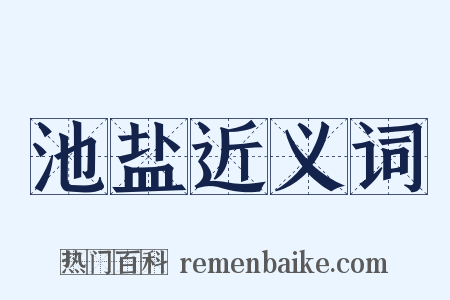 池盐近义词是什么意思的图片